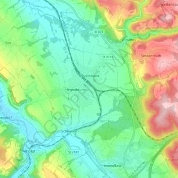 Topografische Karte Neuenmarkt, Höhe, Relief