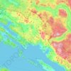 Topografische Karte Općina Dubrovačko primorje, Höhe, Relief