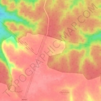 Topografische Karte Rajgad, Höhe, Relief