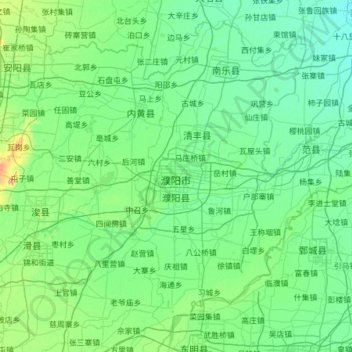 Topografische Karte Puyang, Höhe, Relief