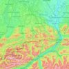 Topografische Karte Bayerische Voralpen, Höhe, Relief