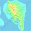 Topografische Karte Tarakan Island, Höhe, Relief