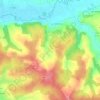Topografische Karte Roquebrune, Höhe, Relief