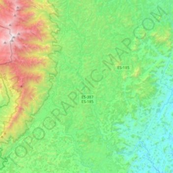 Topografische Karte Ibitirama, Höhe, Relief