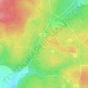 Topografische Karte Barnstorf-Warle, Höhe, Relief