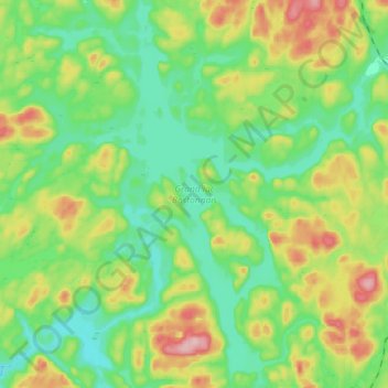 Topografische Karte Grand lac Bostonnais, Höhe, Relief