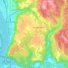 Topografische Karte Hooverson Heights, Höhe, Relief