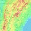 Topografische Karte New Hampshire, Höhe, Relief