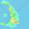 Topografische Karte Santorin, Höhe, Relief