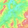 Topografische Karte Klattau, Höhe, Relief