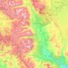 Topografische Karte Chaffee County, Höhe, Relief