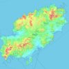 Topografische Karte Eivissa, Höhe, Relief