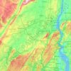 Topografische Karte Orange County, Höhe, Relief