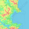 Topografische Karte Torbay, Höhe, Relief