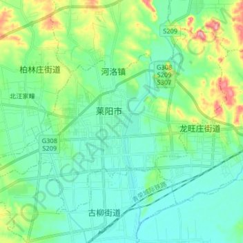 Topografische Karte Chengxiang, Höhe, Relief