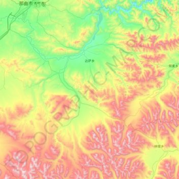 Topografische Karte Taksar, Höhe, Relief
