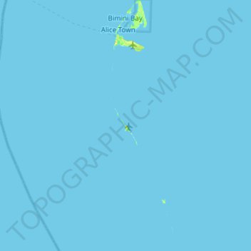 Topografische Karte Bimini, Höhe, Relief