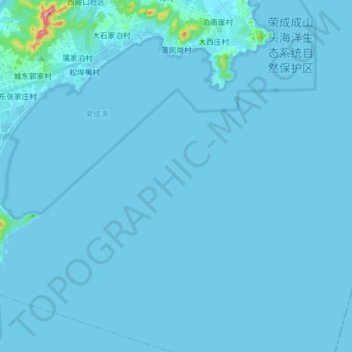 Topografische Karte 落凤岗村, Höhe, Relief