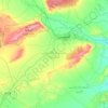 Topografische Karte Délégation Kasserine Sud, Höhe, Relief