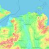 Topografische Karte Causeway Coast and Glens District, Höhe, Relief