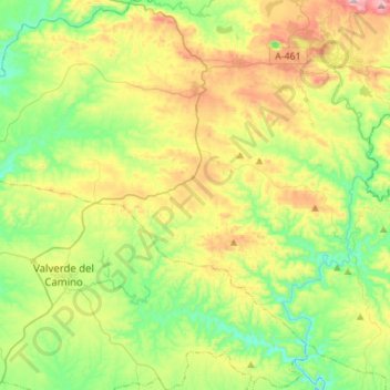 Topografische Karte Zalamea la Real, Höhe, Relief
