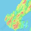 Topografische Karte Wellington City, Höhe, Relief