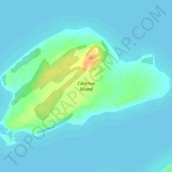 Topografische Karte Carleton Island, Höhe, Relief