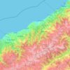 Topografische Karte Rize, Höhe, Relief