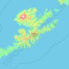 Topografische Karte Unalaska Island, Höhe, Relief