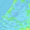 Topografische Karte South Holland, Höhe, Relief