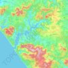 Topografische Karte Kaikohe-Hokianga Community, Höhe, Relief