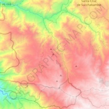 Topografische Karte Refugio de Vida Silvestre Bosques Nublados de Udima, Höhe, Relief