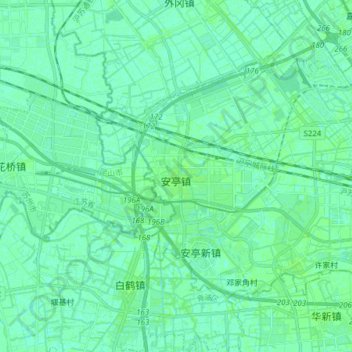 Topografische Karte 安亭镇, Höhe, Relief