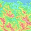 Topografische Karte Urola-Kosta, Höhe, Relief