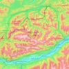 Topografische Karte Karwendel, Höhe, Relief