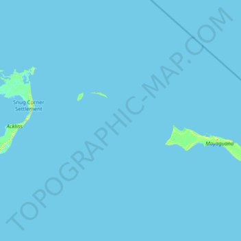 Topografische Karte Mayaguana, Höhe, Relief