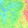 Topografische Karte Cheshire, Höhe, Relief