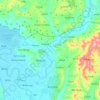 Topografische Karte Kozare, Höhe, Relief