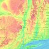 Topografische Karte Hudson River, Höhe, Relief