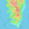 Topografische Karte South Corsica, Höhe, Relief