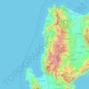 Topografische Karte Ilocos Region, Höhe, Relief