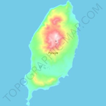 Topografische Karte Rasshua, Höhe, Relief
