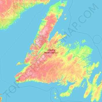 Topografische Karte Isla de Terranova, Höhe, Relief