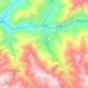 Topografische Karte Chilete, Höhe, Relief