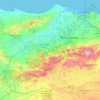 Topografische Karte Province de Berkane, Höhe, Relief