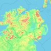 Topografische Karte Ulster, Höhe, Relief