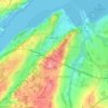 Topografische Karte Bangor, Höhe, Relief