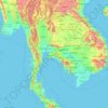 Topografische Karte ประเทศไทย, Höhe, Relief