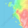 Topografische Karte Paracas, Höhe, Relief