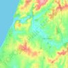 Topografische Karte A dos Cunhados e Maceira, Höhe, Relief